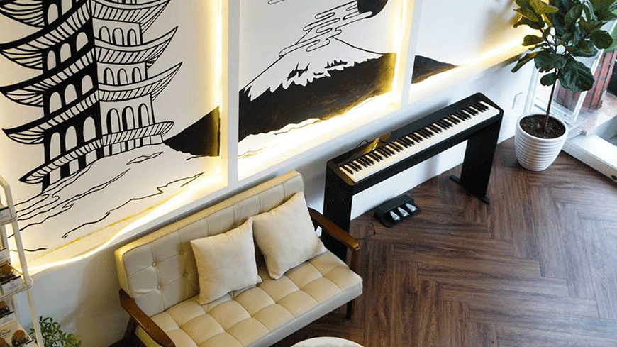 Đàn Piano điện Casio góp phần làm cho không gian thêm phần sang trọng