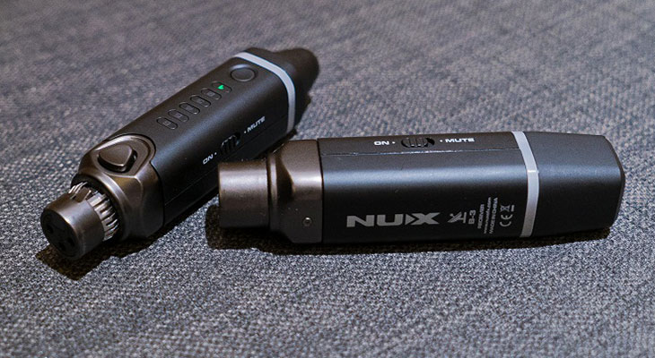 NUX B-3 là hệ thống micrô không dây snap-on 2.4GHz chắc chắn