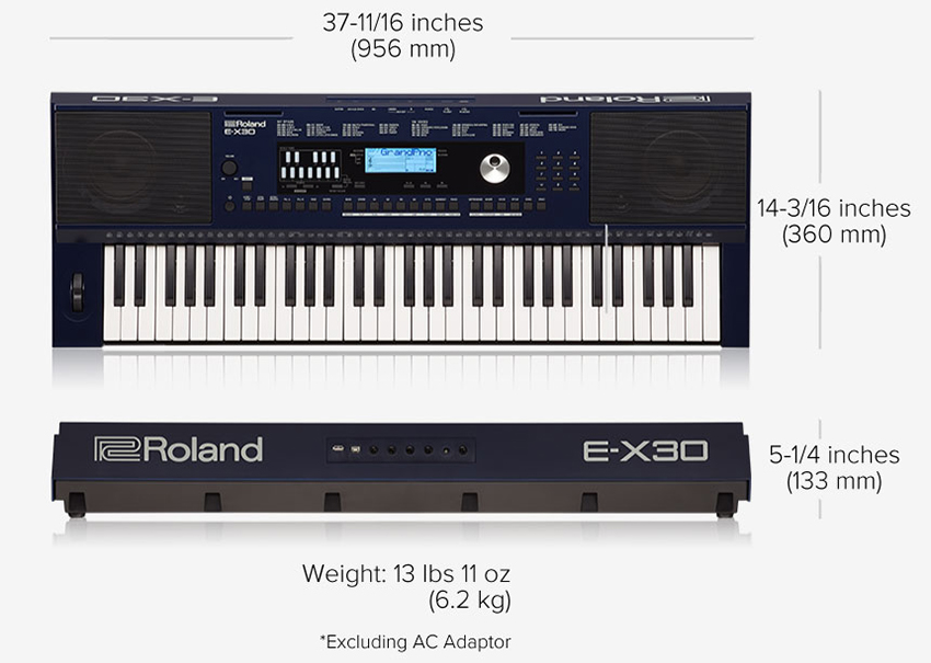 đàn organ roland e-x30 tích hợp đa dạng các âm thanh