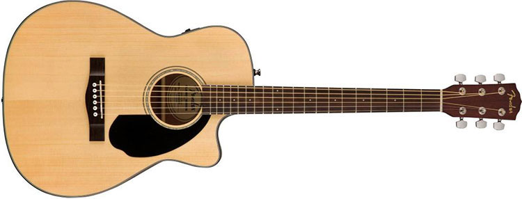 Đàn guitar Fender CC-60SCE nổi bật với dáng Concert nhỏ gọn