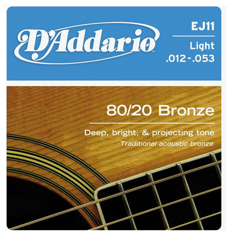 Dây Đàn Guitar D'Addario EJ11 là được làm từ đồng của hãng D'Addario (Mỹ), kích cỡ 12-53, loại Light, cho âm thanh sáng rõ được rất nhiều nghệ sĩ yêu thích và tin dùng