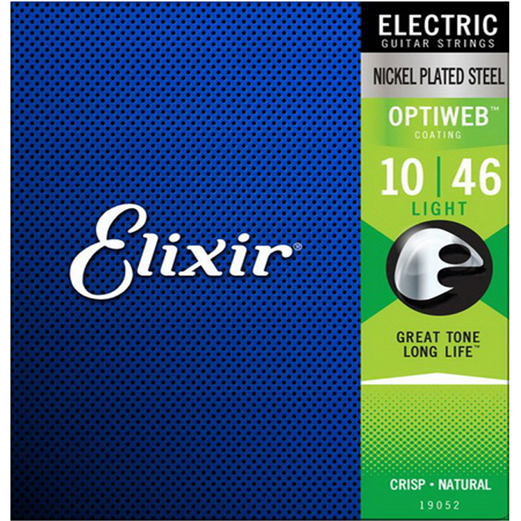 Dây đàn Guitar điện Elixir 19052 Nickel Plated OPTIWEB™ Light (.010-.046) với công nghệ phủ Optiweb của Elixir cung cấp cảm giác tự nhiên giúp cho người chơi cảm giác và âm thanh giống như giấy không phủ