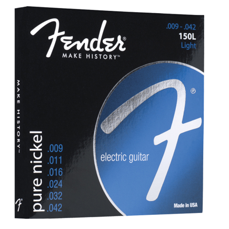 Dây đàn guitar điện Fender 150L PURE NCKL BALL END 9-42, kích thước dây 09 - 42 cho âm thanh mượt mà